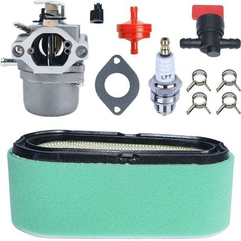 Kit de Filtre à Air et Carburateur pour Briggs Stratton 699831 799226 496894 498027 284707 286707 799728 et Plus de Modèles, Air + Pré Filtre Double Filtration Accessoires 11 en 1 (1/4)