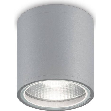 Ideal Lux Gun - Downlight à 1 lumière ronde en surface gris IP44