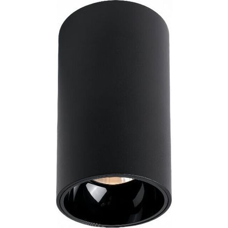 Spot LED encastré apparent 25 W plein spectre – noir mat, trois couleurs réglables, anti-éblouissement pour salon et chambre (1/4)