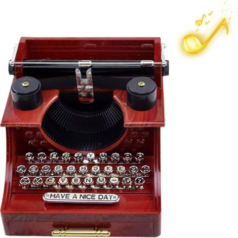 Boîte à musique mécanique vintage pour bureau et salon, décoration rétro (1/5)