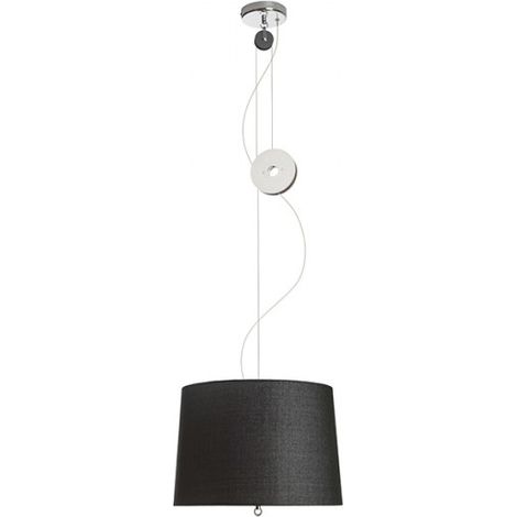 Lampadario LEVITA a sospensione regolabile nero cromo 230V E27 42W