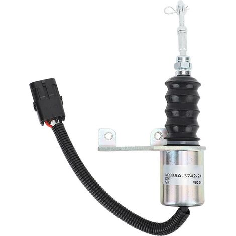 Jeffergarden Électrovanne de coupure de carburant DC24V SA 3742 24 Remplacement de la vanne d'arrêt du moteur pour les applications Deutz