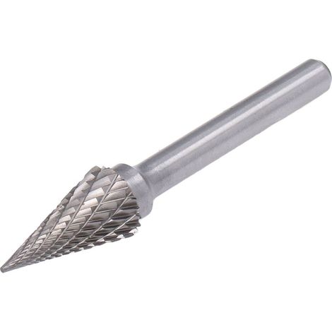 Fraises rotatives en carbure YG8, queue 6mm pour meuleuse, forme conique pointue MX1225 (1/5)