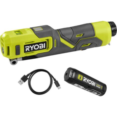 Confezione Gonfiatore RYOBI 4V RI4-0 - 6,9 bar - 1 batteria 3,0Ah - 1 cavo USB (1/5)