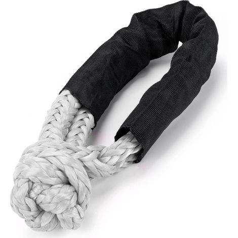 Accessoires de modification automobile : corde de remorquage à manille souple 17 tonnes, peut remplacer la corde à nœud de crochet de remorquage en acier au carbone - voir détails - gris (1 pièce) (1/4)