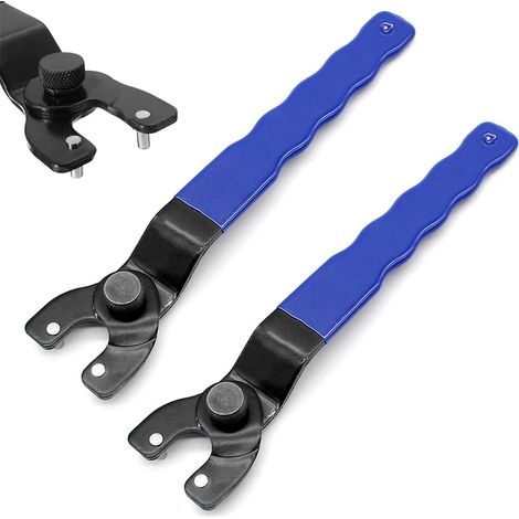 Clé à Meuleuse d'Angle 2 Pièces,Clé Universelle Réglable 8-50mm pour Remplacer Disques,Outil de Meuleuse Facile à Installer (1/5)
