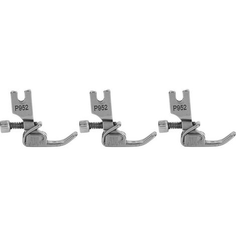 3pcs Pied-de-biche à fronces réglable, acier brillant, distance ajustable, pour machine à coudre industrielle (1/5)