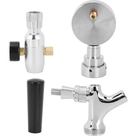 Distributeur de bouchons de bière avec robinet réglable et manomètre pour fûts 2L/3.6L - Kit accessoires standard US (1/5)