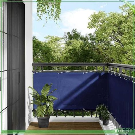 4000277 écran de balcon bleu 75x700 cm 100% polyester oxford (1/5)