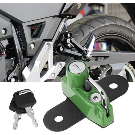 Crochet de fixation pour antivol de casque en alliage d'aluminium, compatible avec Suzuki V-Strom 250 2017+ (vert) (1/5)