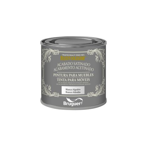 Rust-Oleum Bruguer Pintura para Muebles Satinado Blanco Algodón 125 ml (1/3)
