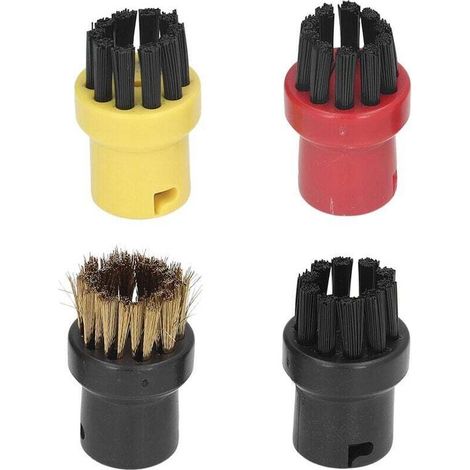 Enowelir Brosses rondes pour nettoyeur vapeur à petite tête de brosse pour Karcher SC1 SC2 SC3 SC4 SC5 SC7 (1/4)