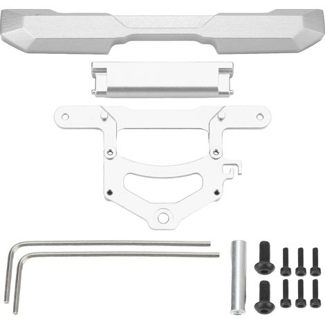 Kit de pare-chocs arrière en alliage d'aluminium pour Axial SCX24, pièce de rechange pour Ford Bronco 1/24, pare-chocs métallique RC argenté (1/5)