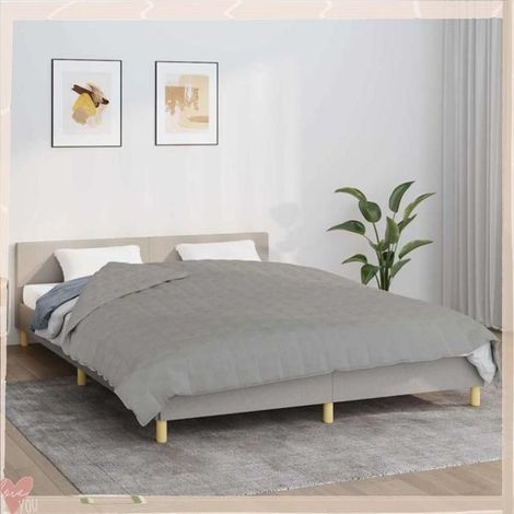 350728 Couverture lestée Gris 220x235 cm 11 kg Tissu (1/5)