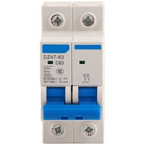 DZ4763 2P disjoncteur miniature Protection contre les fuites interrupteur d'air 400VAC (63A) (1/5)