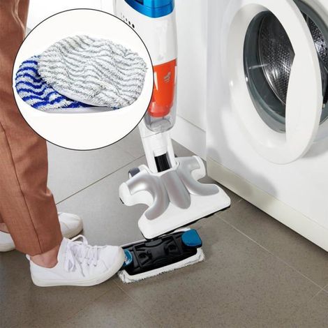 4 Lingettes pour Rowenta Clean & Steam ZR850002 - Accessoires Nettoyage Vapeur - Gris et Bleu (1/5)