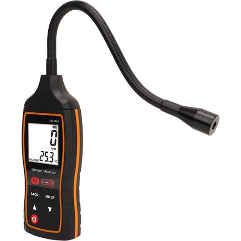 Détecteur de gaz halogène 0-1000 ppm avec alarme sonore, lumineuse et vibrante, testeur numérique de fuite de fluide frigorigène pour climatisation et réfrigération (1/5)
