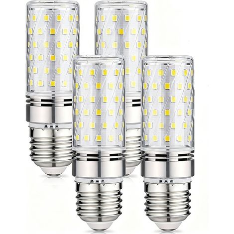 Ampoule LED E27 Blanc Froid 6000K 1600LM, 16W Ampoules LED Équivalent 150W Lampe Halogène, AC 220-240V, Non-dimmable, Gros culot à vis E27 Maïs LED, Lot de 4 [Classe énergétique F] (1/5)