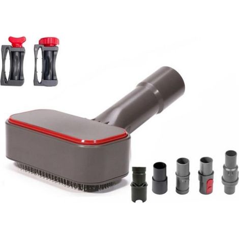 Brosse Pour Animaux - Compatible Avec Aspirateurs Sans Sac - 5 Adaptateurs Universels - 2 Verrous De Gâchette - 1 Pièce