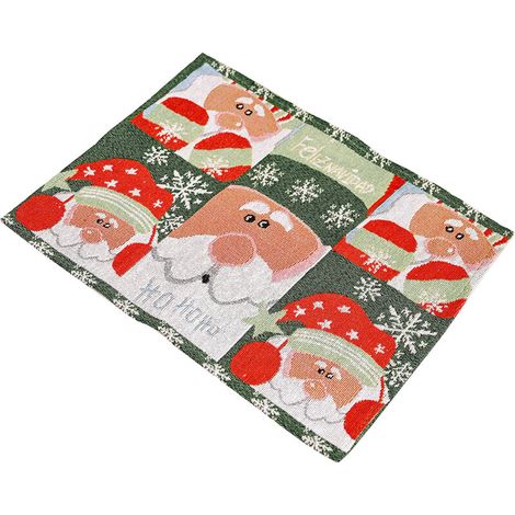 Noel Noel Table Couverture Nappe Chemins Decoration Table Tapis Isolation Pad Pere Noel Motif Conception Conception Pliable pour Vacances Festival Cadeau Cadeau Maison Cuisine Usage Quotidien, modele: (1/5)
