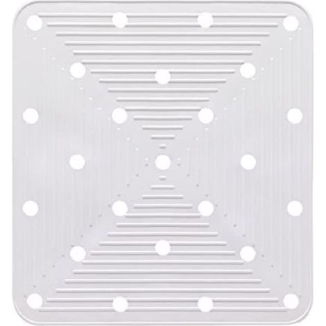 Excelsa Tappeto Fondo Lavello, Gomma, Bianco, 33 x 31 cm
