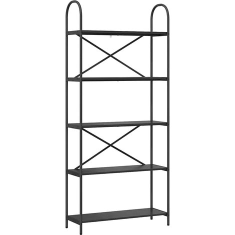 Maison Exclusive - Bücherregal Schwarz Eichen-Optik 80 x 30 x 183