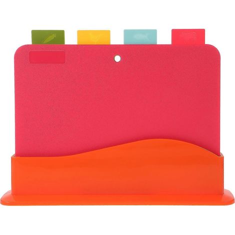 Lot de 4 planches à découper multifonctionnelles en plastique, ustensile de cuisine-29.40X21.50X0.20CM-Assorted Color (1/4)