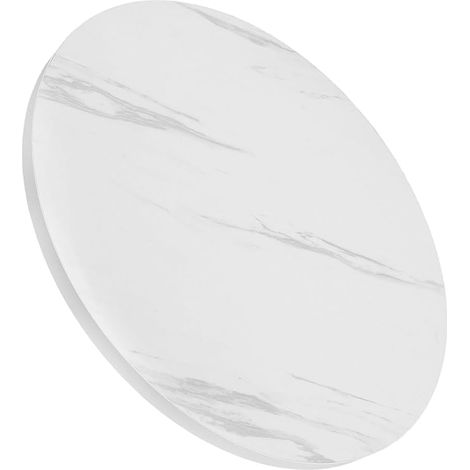 HOMSFOU Plateau Entretien Rapide en Panneau Haute de Table Blanc Rond Léger Décoration Élégante et Polyvalente pour Salon et Extérieur (1/5)