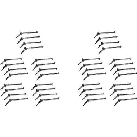 Lot de 40 cardans CVD universels en acier pour l'avant et l'arrière, compatibles avec les accessoires de mise à niveau pour voitures télécommandées WLtoys 144001, 124018 et 124019 (QAQ). (1/5)