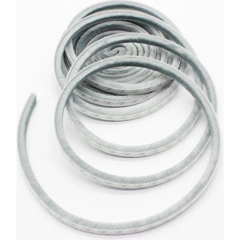 m selbstklebender Dichtungsstreifen – 9 × 5 mm gebürstet, grau, stromabweisend und schalldicht