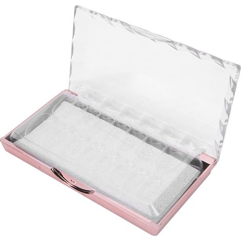 Boîte de rangement portable pour faux ongles en acrylique, 16 compartiments, organisateur clair pour salon de manucure à domicile, style A (1/5)