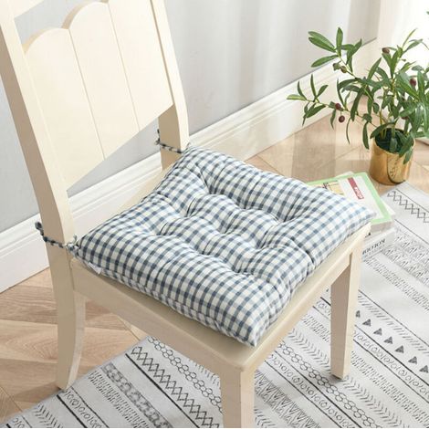 Chair cushion 40x40 cm, cushion (blue) (1/5)