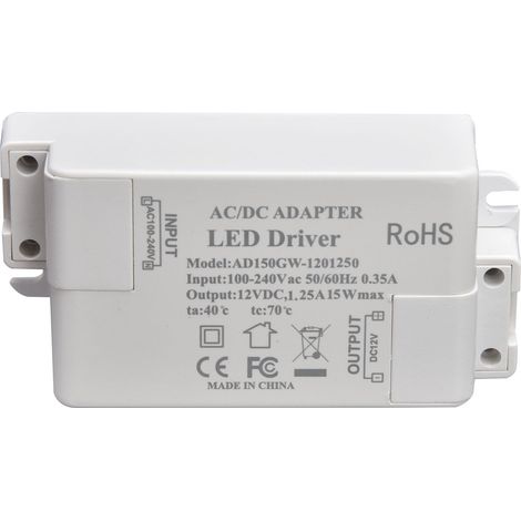 Alimentation LED 0,35 A pour petit éclairage intérieur, transformateur de commande 100-240 V CA (1/5)