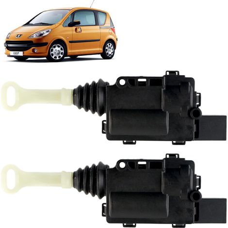 2 Actionneurs De Porte Coulissante - Serrure Portail - Compatible Peugeot 1007 2005-2010 - Avant Gauche Et Droit - Noir (1/5)
