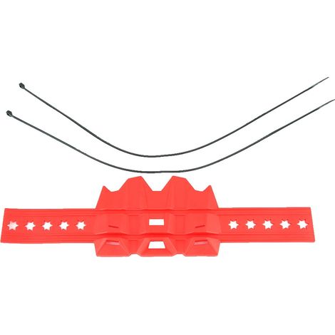 Universal pot d'échappement moto protecteur couvre-silencieux anti-chaleur rouge (1/5)