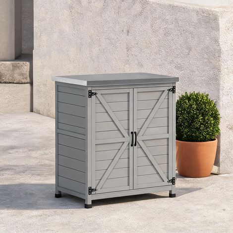 Chariot de jardin gris 79 x 43 x 92 cm (1/5)