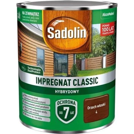 Imprégnateur hybride classique Sadolin 7 ANS noyer 4,5 L - 5SACH.ORW4,5