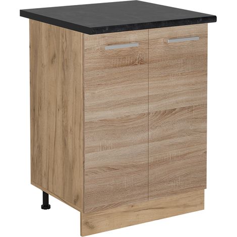 Mobiletto base cucina R-Line, Sonoma, 60 cm , PL Antracite, Vicco