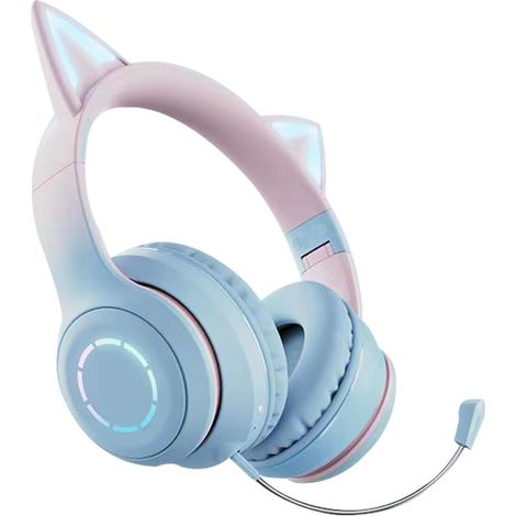 Casque o lumineux à oreilles de chat LED RGB pliable avec son (1/5)
