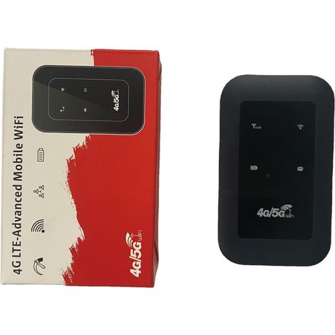 Hotspot WiFi mobile, modem WiFi portable 4G LTE, routeur WiFi de poche haute vitesse 150 Mbps avec emplacement pour carte SIM, partage jusqu'à 10 utilisateurs WiFi pour les voyages de bureau (1/5)