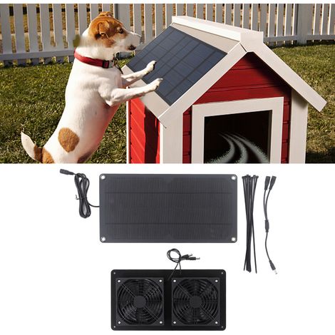 Ventilateur de radiateur à panneau solaire 10 W pour niche d'animal : ventilation et refroidissement extérieurs (1/5)