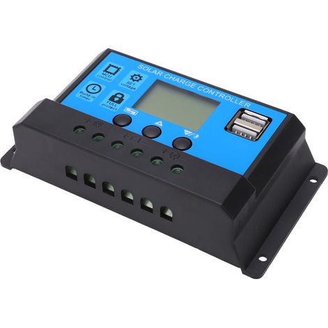 Contrôleur de charge/décharge intelligent PWM pour panneaux solaires avec écran LCD, pour éclairage public LED 12 V/24 V (1/5)