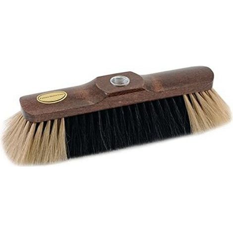 Balai en crin de cheval Sorex, 280 mm de long, laqué marron, avec fil, soies claires - 32871