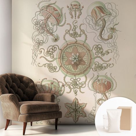Papier peint intissé avec imprimé installation simple qualité excellente sans désordre - Colle incluse gratuite Monde sous-marin 250x250 cm (1/5)