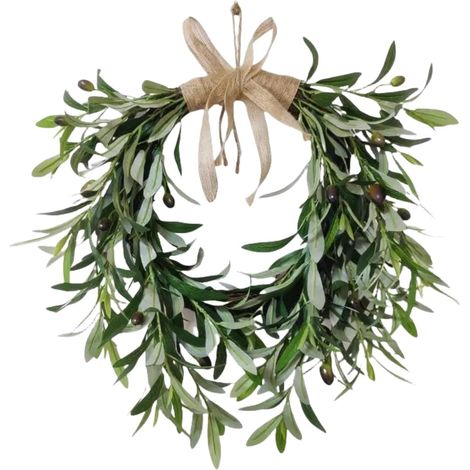 Guirlande D'olivier Artificielle - Forme Goutte - 60 cm - Pour Décoration Murale Jardin Mariage Fête Pâques - 1 Pièce (1/5)