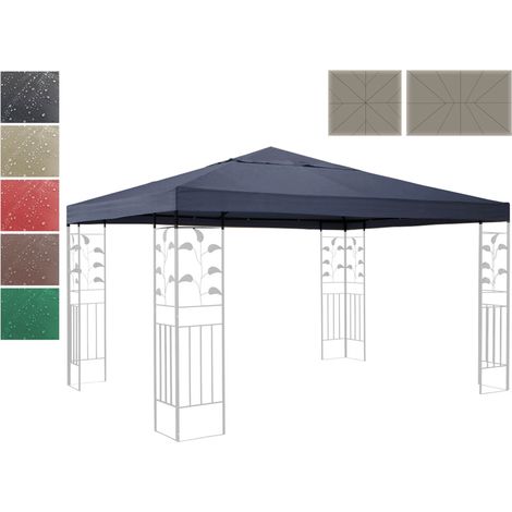 Ersatzdach für Pavillon 3x4m Grün Ersatzbezug Pavillondach