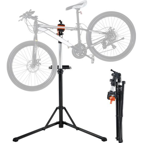 Support de Réparation de Vélo en Aluminium Pliable, Capacité 30 kg, Établi Réglable avec Bras Télescopique et Plateau Magnétique (1/5)