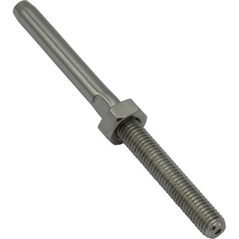 Swage Tensioner Fitting Terminal Stainless Steel with M6 RH Thread (4MM Wire Rigging Stud Screw) (1/5)