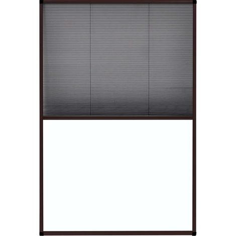 vidaXL Plisse Insect Screen for Windows Aluminium Brown 80x120 cm
