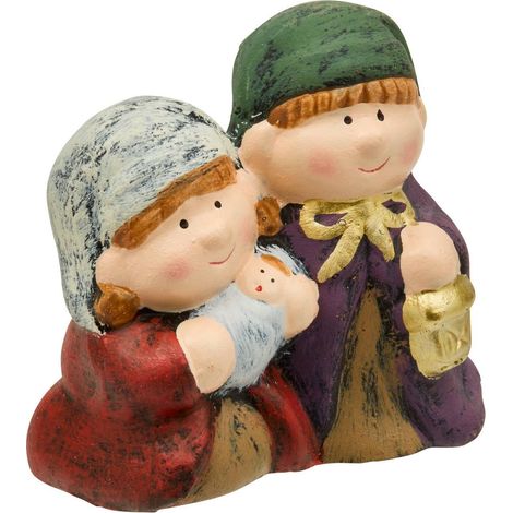 Weihnachtskrippe mit 3 Figuren, H. 7,5 cm - (1/5)